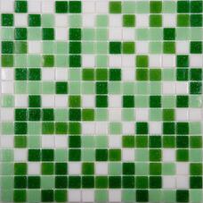 Мозаика NSmosaic Econom MIX11 стекло зеленый (бумага) (2х2) 32,7х32,7 