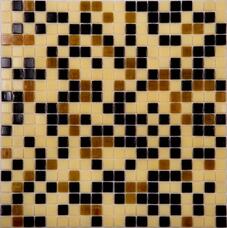 Мозаика NSmosaic Econom MIX15 стекло черно-коричневый (сетка) (1х1) 32,7x32,7