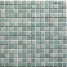 Мозаика NSmosaic Econom MIX25 стекло серый (сетка)(20х20х4) 32,7x32,7