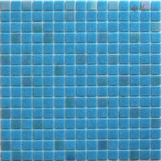 Мозаика NSmosaic Econom MIX29 стекло синий (сетка) (20х20х4) 32,7x32,7