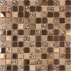 Мозаика NSmosaic Exclusive S-816 стекло камень металл (2,3х2,3) 29,8х29,8 