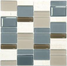 Мозаика NSmosaic Exclusive S-838 стекло (1,5; 2,3; 4,8х9,8) 29,8х29,8 