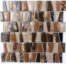 Мозаика NSmosaic Exclusive S-849 стекло камень (2х4) 30,5х30,5
