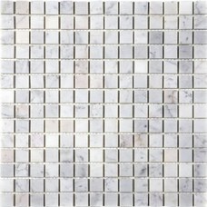 7M088-20P Мозаика мраморная Natural Adriatica Carrara полированная (7мм) (чип 2х2) 30,5х30,5