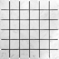 7M088-48P Мозаика мраморная Natural Adriatica Carrara полированная (7мм) (чип 4,8х4,8) 30,5х30,5