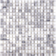 4M002-15P Мозаика мраморная Natural I-Тilе полированная Equator White (4мм) (чип 1,5x1,5) 29,8х29,8
