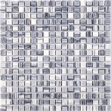 4M031-15P Мозаика мраморная Natural I-Тilе Equator Gray полированная (4мм) (чип 1,5x1,5) 29,8х29,8