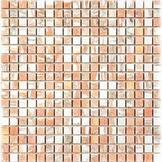 4M064-15P Мозаика мраморная Natural I-Тilе Norway Rose полированная (4мм) (чип 1,5x1,5) 29,8х29,8