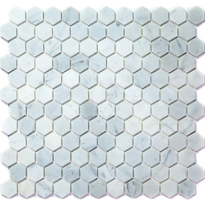 7M088-DP Мозаика мраморная Natural Paladium полированная (7мм) (чип 2,5 Hexagon) 285x295