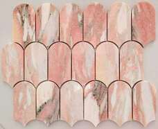 Каменная мозаика Orro Asti Pink полированная 31,5x26 Каменная мозаика Orro Asti Pink полированная 31,5x26