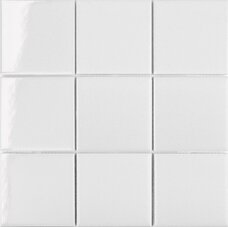 Керамическая мозаика Starmosaic Homework (9,7х9,7) White Glossy (MH33800) 6 mm 30х30