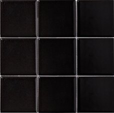 Керамическая мозаика Starmosaic Homework (9,7х9,7) Black Matt (MH80110) 6 mm 30х30