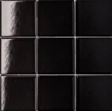 Керамическая мозаика Starmosaic Homework (9,7х9,7) Black Glossy (MH84000) 6 mm 30х30