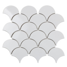 Керамическая мозаика Starmosaic Fan Shape White Glossy (BF1911) 29,3х27,4