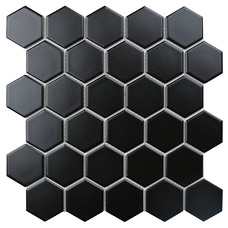 Керамическая мозаика Starmosaic Hexagon small Black Matt (IDL4810) 27,2х28,2