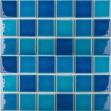 Кер. мозаика 48x48 Crackle Blue Mixed Glossy (LWWB84555) 306х306х6