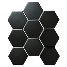 Керамическая мозаика Starmosaic Hexagon big Black Matt (SBH4810) 25,6х29,5