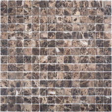 Мозаика мраморная StarMosaic Dark Emperador Matt (JMST070) (2х2) 30,5X30,5