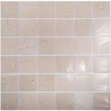 Мозаика мраморная StarMosaic Crema Marfil Polished (JMST072) (4,8х4,8) 30,5X30,5