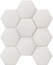 Керамическая мозаика Starmosaic Hexagon big White Matt Antid (JFQ51011) антислип 25,6х29,5