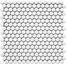 Керамическая мозаика Starmosaic Penny Round White Matt (NK41000) 31,5х30,9