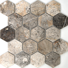 Мозаика Starmosaic Wild Stone Hexagon VLgP Tumbled (6,4х7,4) 30,5х30,5