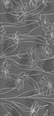 Керамогранит Meissen Floresta 17552 цветы серый ректификат 60x120