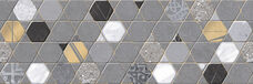 Плитка настенная Colortile Cemento Ash Crystal Decor 30х90