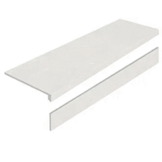 Керамогранит Staro Ступень L Arctic Bianco Polish с подступенником 32x120 Керамогранит Staro Ступень L Arctic Bianco Polish с подступенником 32x120