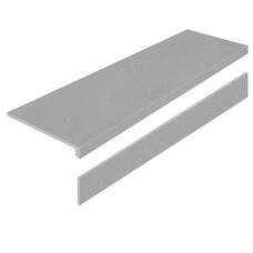 Керамогранит Staro Ступень L Basaltina Grey As с подступенником 32x120 Керамогранит Staro Ступень L Basaltina Grey As с подступенником 32x120