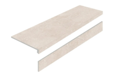 Керамогранит Ступень Staro Ступень L Limestone Crema AS с подступенником 32x120