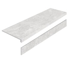 Керамогранит Staro Ступень L Altair Grey Sugar с подступенником 32x120 Керамогранит Staro Ступень L Altair Grey Sugar с подступенником 32x120