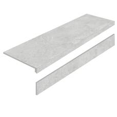 Ступень L Staro Limestone Bianco As с подступенником 32x120 Ступень L Staro Limestone Bianco As с подступенником 32x120