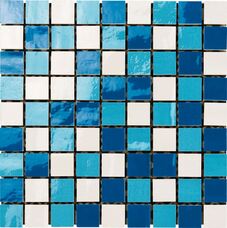 Мозаика Ceramica Alta Cristall Mosaico Blu/Azzurro/Bianco 30x30