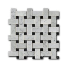 Мозаика Art&Natura Basket Weave Bianco Carrara + Nero Marquina Mixed 30,5х30,5