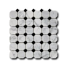 Мозаика Art&Natura Octagone Pattern Bianco Carrara + Nero Marquina Mixed 30,5х30,5