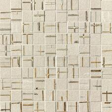 Мозаика керамогранитная  Fap Blok Metal Beige Gold Mosaico (fOZG) 30x30