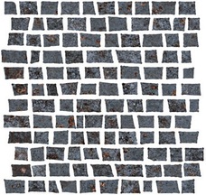 Мозаика Serenissima 1062376 Mosaico Costruire Random Metallo Nero 30х30