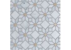Каменная мозаика Camomile (Oriental Whtie+AnticGold) Pol. 305х305х10мм (Orro Mosaic)