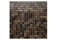 Каменная мозаика Emperador Dark POL 305х305х4мм чип 15х15мм (Orro Mosaic) 