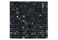 Каменная мозаика Nero Marquina Pol. 305х305х4мм чип 15х15мм (Orro Mosaic)