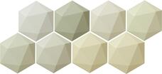 Плитка настенная Arte Origami Green Hex 11x12,5