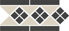 Бордюр Top Cer Octagon Border LISBON 1 Strip Black/White 28,1х15,1