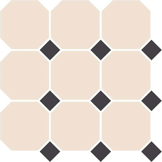 Керамическая мозаика Top Cer Octagon Sheet OCT  White DOT Black 4416OCT14 30х30