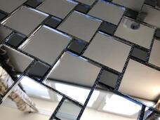 SD50 Мозаика Vivere Vantaggio серебряное + серое зеркало (чип 5х5, 2х2 на сетке) 30x30