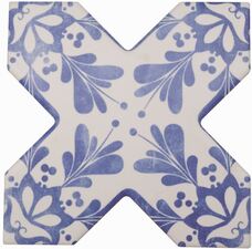 Керамогранит Cevica Becolors Cross Dec. Stencil Electric Blue 13,25x13,25