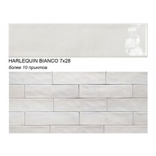 Плитка настенная керамогранитная Ecoceramic Harlequin Bianco 7х28