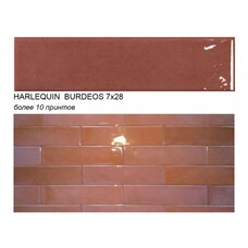 Плитка настенная керамогранитная Ecoceramic Harlequin Burdeos 7х28