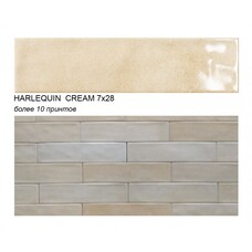 Плитка настенная керамогранитная Ecoceramic Harlequin Cream 7х28