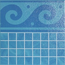 Мозаика керамогранитная El Molino Egeo Olas Azul 33,3x33,3